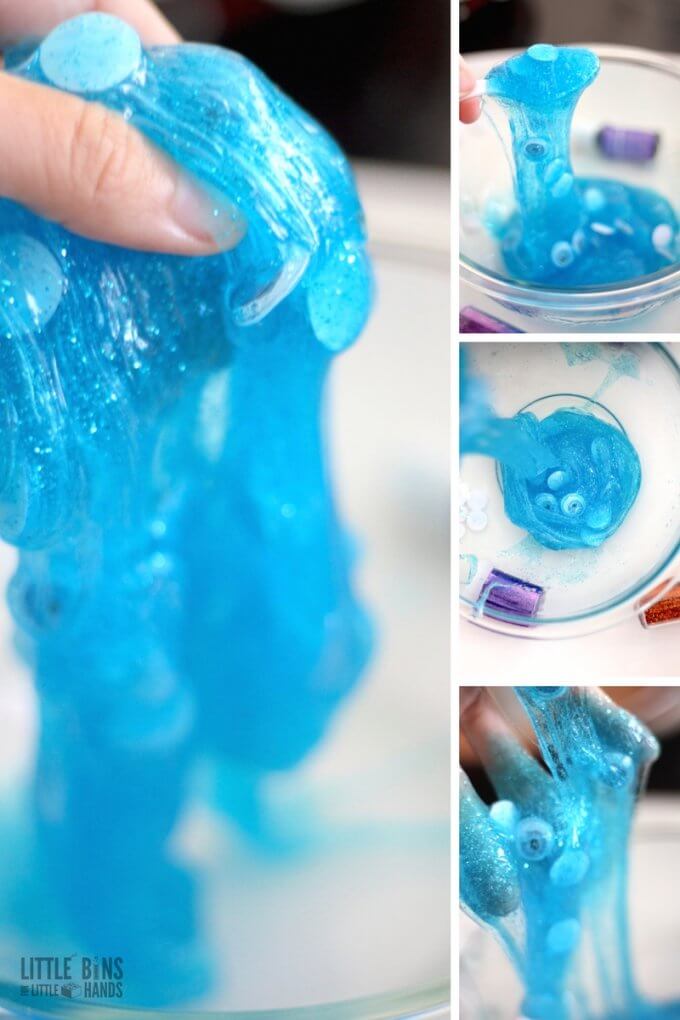 Sully from Monsters Inc makes a great theme for this monster slime recipe