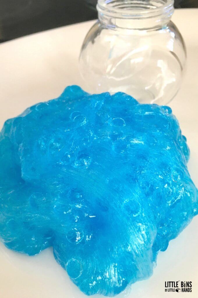 fishbowl slime or crunchy slime recipe for kids to make homemade slime