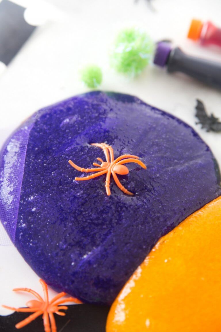Orange Halloween Slime Recipe {with Video} - Little Bins for Little Hands