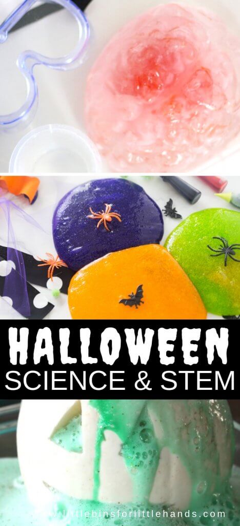 Halloween + science = AWESOME Halloween science experiments and STEM projects! Easy Halloween experiments using simple supplies make for creative STEM projects for all ages. When you aren't out pumpkin picking and cider donut eating this fall, try out a couple Halloween science activities. Make sure to join us for 31 Days of Halloween STEM Countdown.