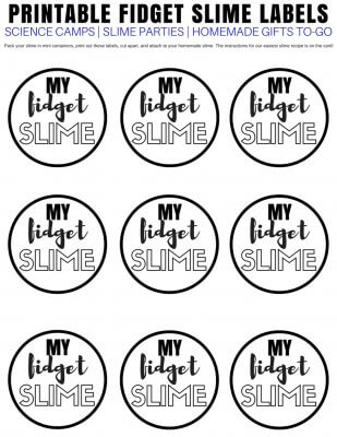 Printable Slime Cards And Labels For Homemade Slime To Go Free