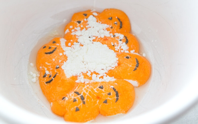Heating up Peeps for our Peeps Halloween slime recipe