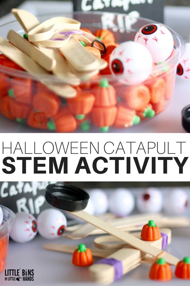 Easy Halloween Science Experiment with a Halloween Popsicle Stick STEM Activity