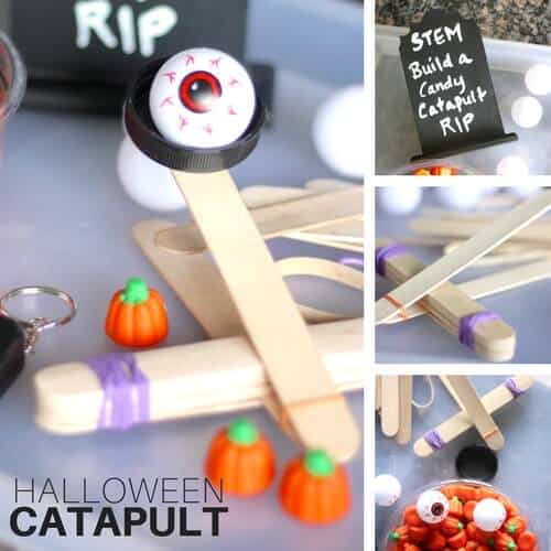 Candy Catapult For Halloween STEM