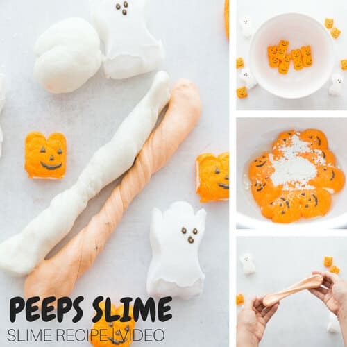 edible peeps slime for fall slime activities