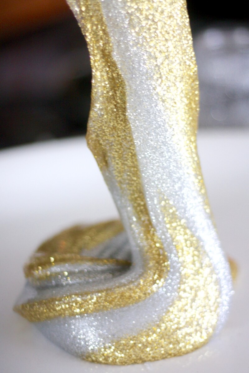 Metallic gold and silver slime recipes