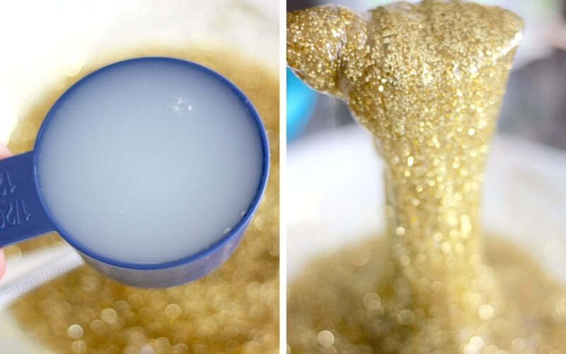 liquid starch slime recipe for making gold and silver slimes