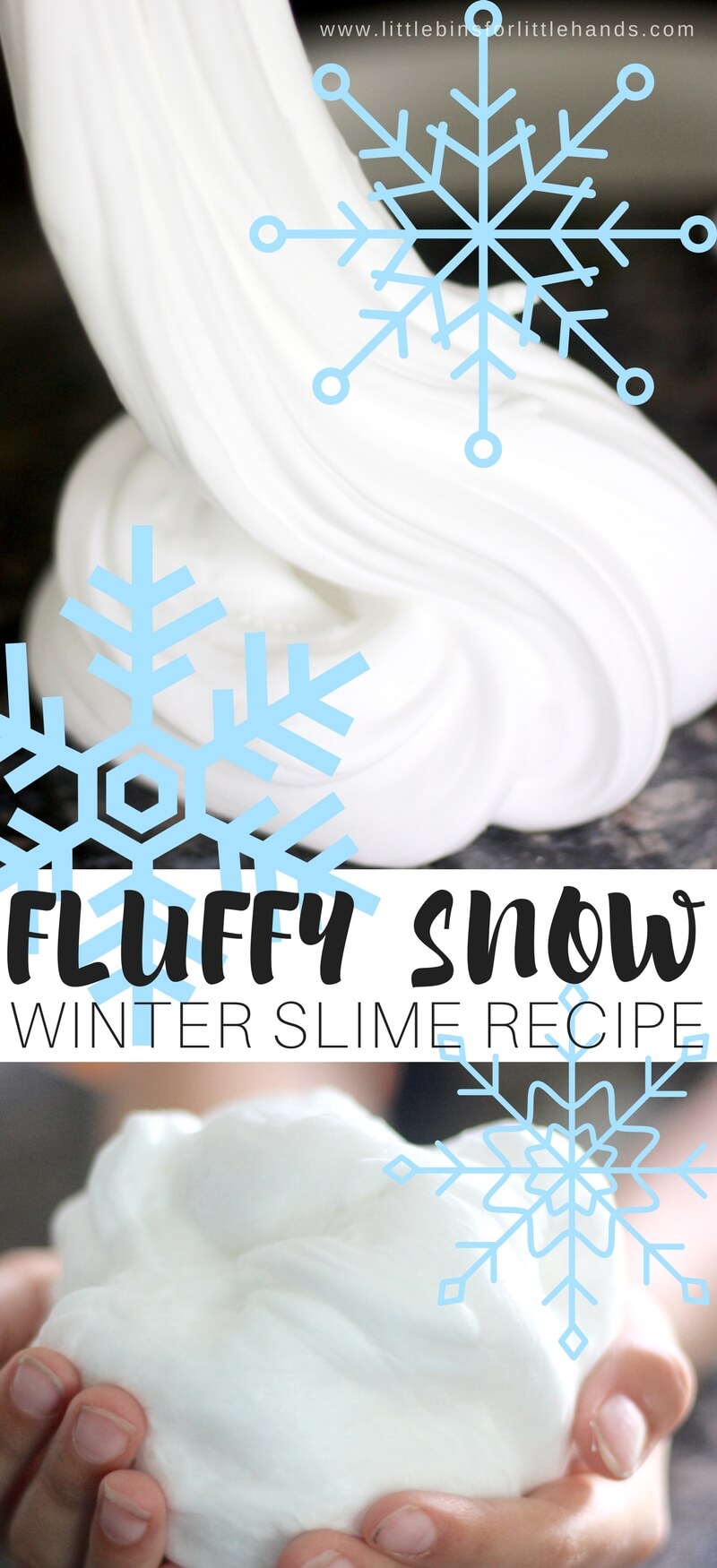 Even if the weather isn't calling for snow outdoors, we can make our own homemade fluffy snow slime recipe indoors! Plus this one isn't nearly as cold and you don't need mittens to handle it. Our fluffy slime recipe is by far the coolest slime recipe we love to make. I just had to make a snowball fluffy slime to go along with our melting snowman slime. It's a slime addiction.