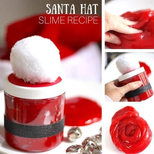 Get into the spirit of the season with homemade slime! If you have slime loving kids, Christmas is another great opportunity to make festive theme slimes using our easy homemade Christmas slime recipes. From Rudolph to the Grinch, candy canes to Christmas trees, and everything in between for fun holiday themes. Get creative and pick your favorite ways to celebrate Christmas and add them to your holiday slimes. Making Christmas slime is easy and is a fun STEM activity for kids! #slime #STEM