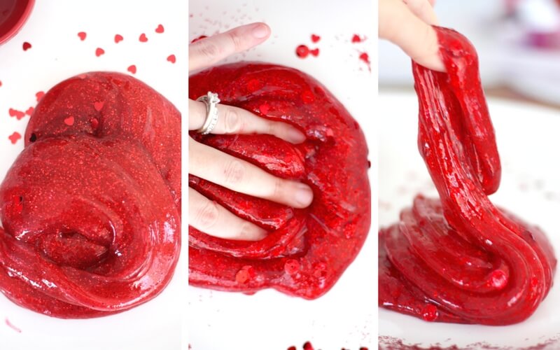 How To Make Valentines Day Slime Recipe with Kids