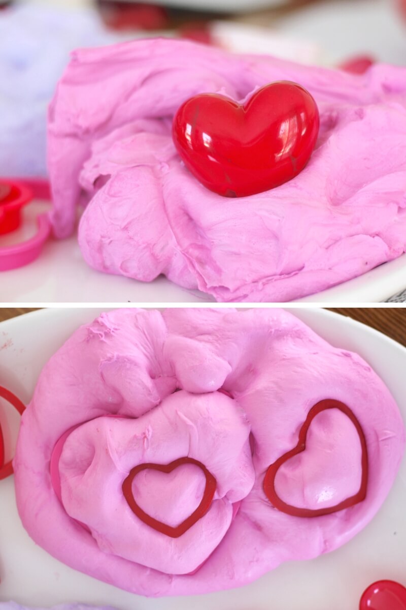 Make Pink Valentines Day Fluffy Slime Recipe