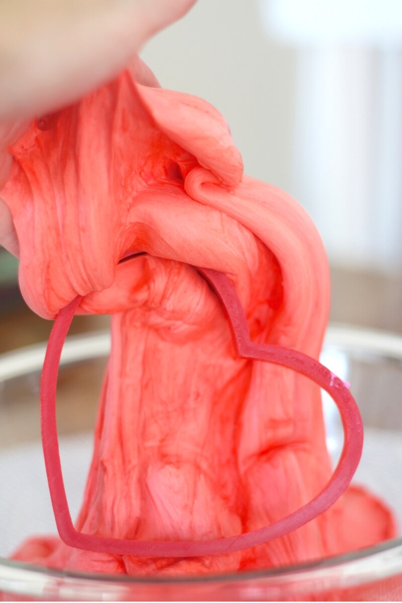 Make Red Valentines Day Fluffy Slime Recipe