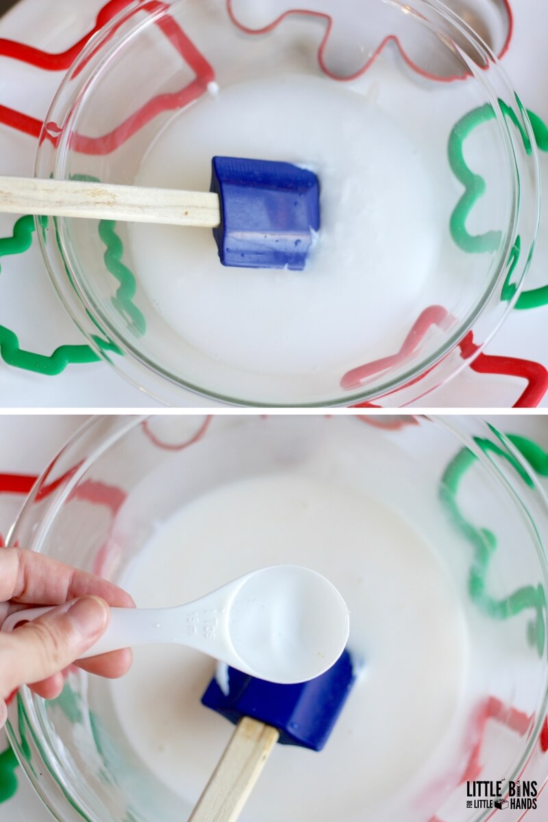 Vanilla Scented Slime Recipe Set Up with Saline Solution Slime Recipe
