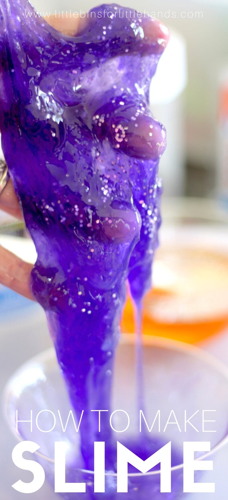 Did you know one of the most searched terms this year was How To Make Slime Recipes? It was also voted once of the most annoying crazes of the year as well. Slime stuck in hair is no fun. Who would have thought homemade slime making would clear the shelves of glue and have every kid and adult buying up glue and saline solution and baking soda and glitter by the gallons. I have my two very favorite slime recipes to share today. 