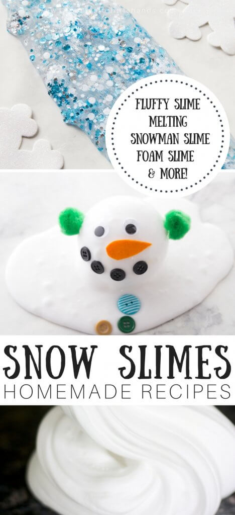 Learn how to make snow slime for awesome homemade slime this winter. Make melting snowman slime, fluffy snow slime, floam snow slime, snowflake slime, and more! We have easy slime recipe and slime video tutorials to help you make the best slime every time. Fun winter slime at your fingertips.
