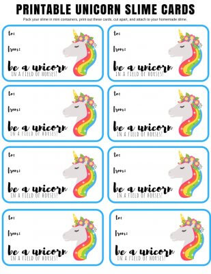 Printable Slime Cards And Labels For Homemade Slime To Go Free