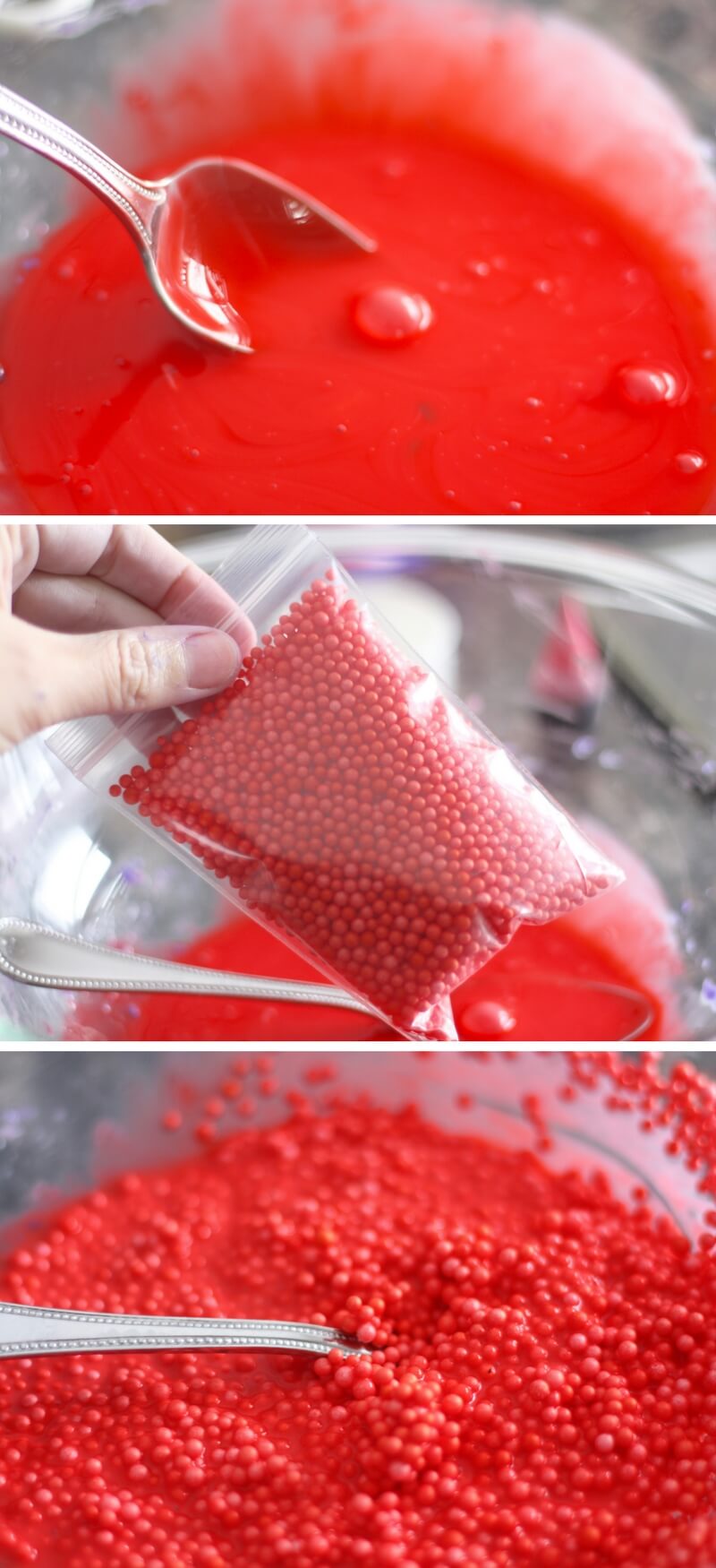 How to make Valentines Day floam slime recipe with our basic homemade slime recipes for kids