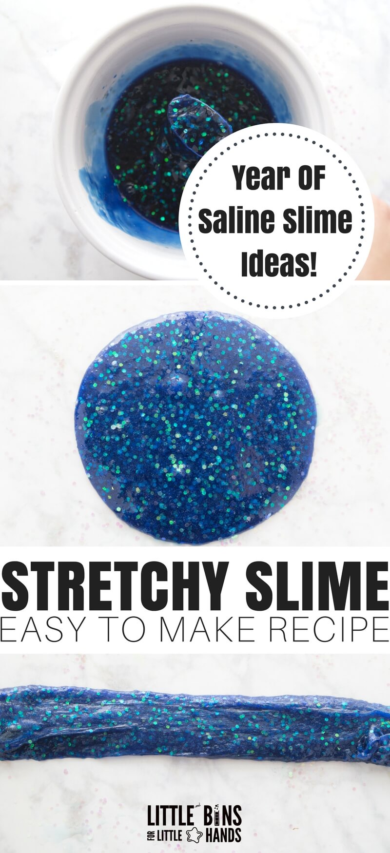 Learn how to make homemade slime with saline solution for a super easy slime recipe that is amazingly stretchy. Making homemade slime is easy when you use our best slime recipes the kids love!