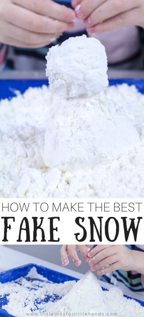 Make Fake Snow For Kids Winter Sensory Play Activity Ideas