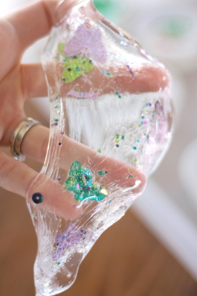 How To Make Clear Slime with Confetti