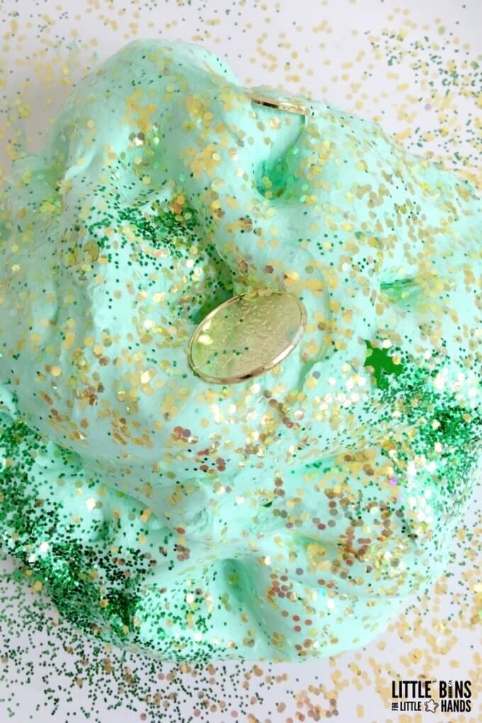 Fluffy St Patricks Day Slime Recipe for Kids Slime Making Science