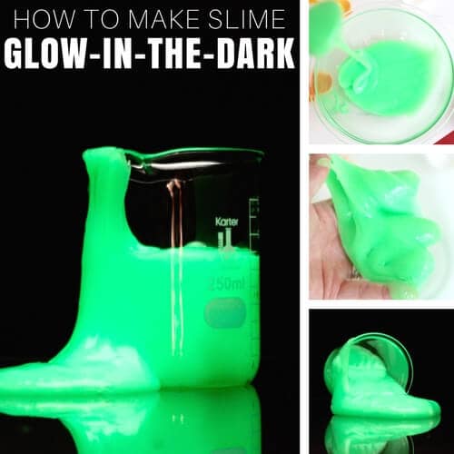 Homemade slime recipe : glow in the dark slime