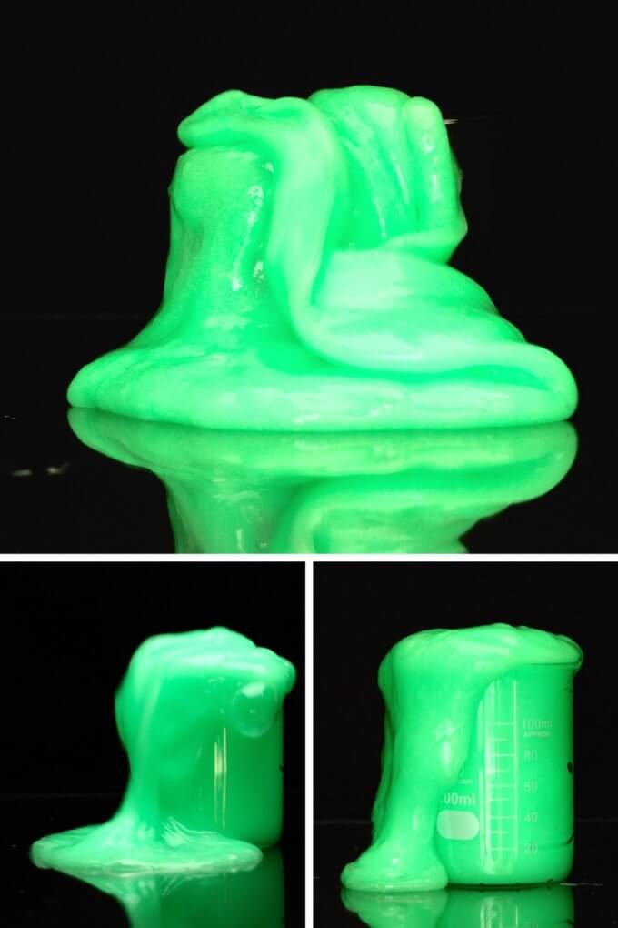 Glow In The Dark Slime for science and Sensory Play