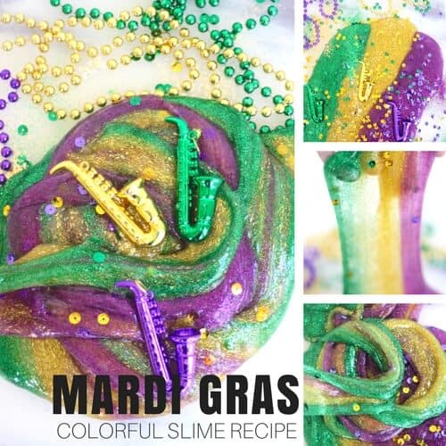 How To Make Mardi Gras Slime Recipe for Colorful Homemade Slime