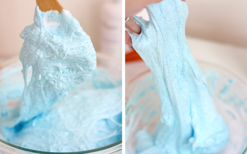 Fluffy Slime Recipe : mixing slime recipe