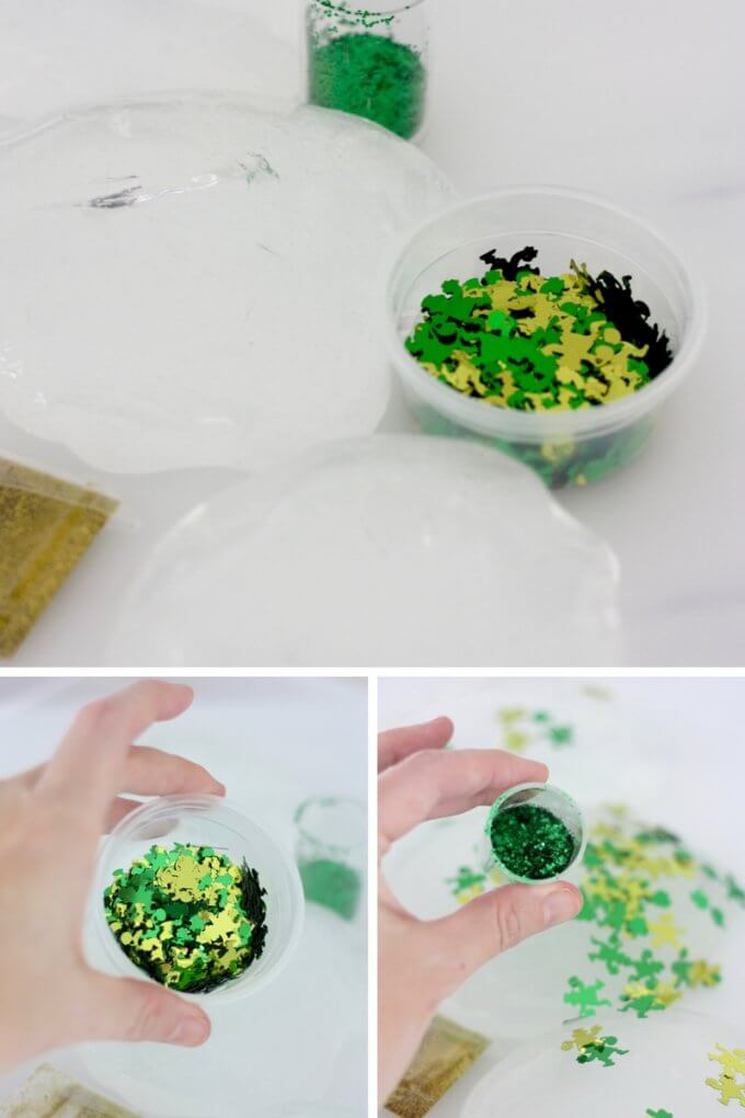 St patricks Day Slime with Clear Slime Recipe