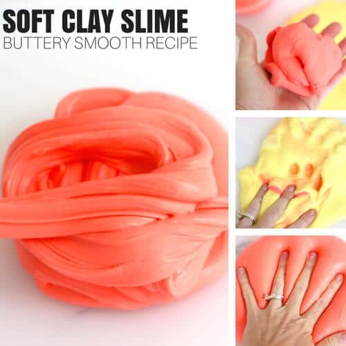 Soft clay slime recipe or butter slime recipe using Elmers glue 