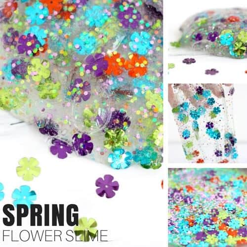 Spring Slime Recipe with Flower Confetti