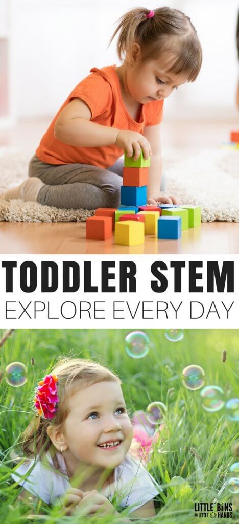 STEM is such a popular topic, and I know all of you are interested in finding ways to incorporate STEM into the every day with multiple ages. The beauty of Toddler STEM activities is that they just seem to happen naturally because kids are so curious. All you need are a few playful science and STEM activities that blend right into what you already do every day!