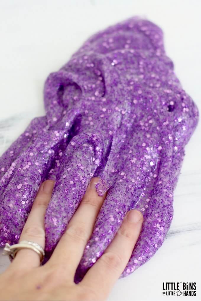 glitter slime that is fun to play with