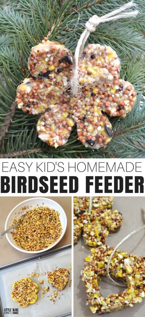 Earth Day, spring, summer, and even fall and winter (so basically anytime of the year) are perfect for learning how to make birdseed feeder ornaments with gelatin. Studying nature and natural life is an amazingly easy science activity to set up for kids, and learning how to care for and give back to nature is equally important. This is a fun bird watching activity to add to your kid's day!