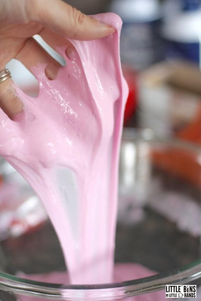 Ultraviolet color changing slime recipe with sun activated pigment 