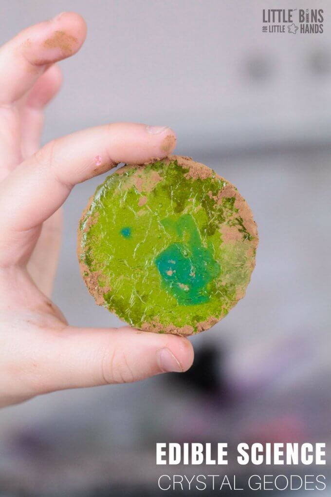 Learn how to make edible geode crystals science activity for kids