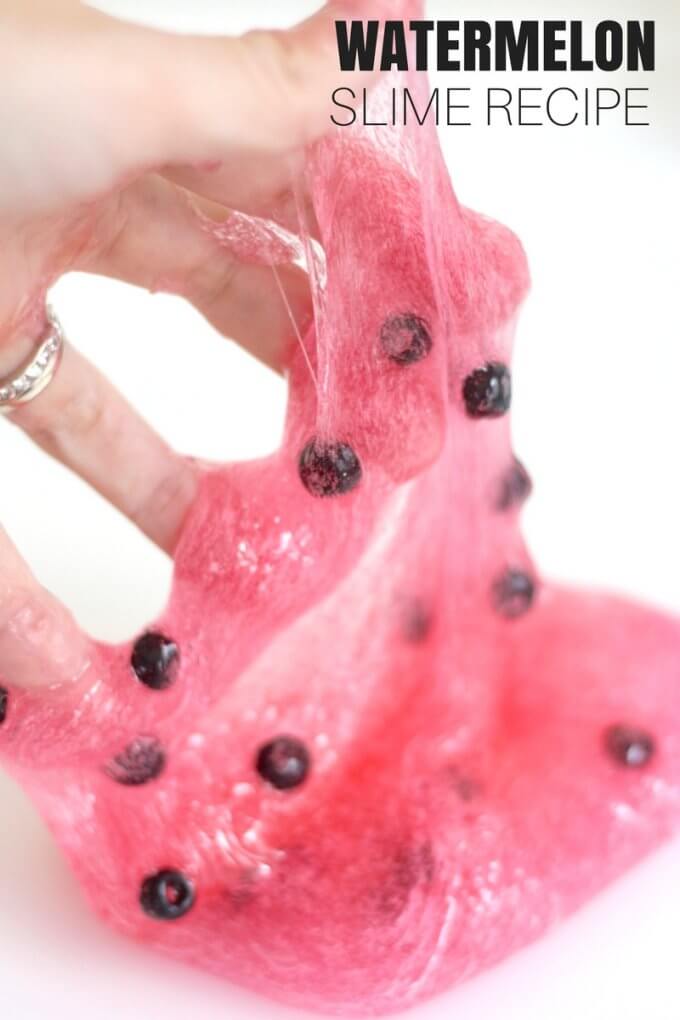 Watermelon slime recipe for summer slime themes