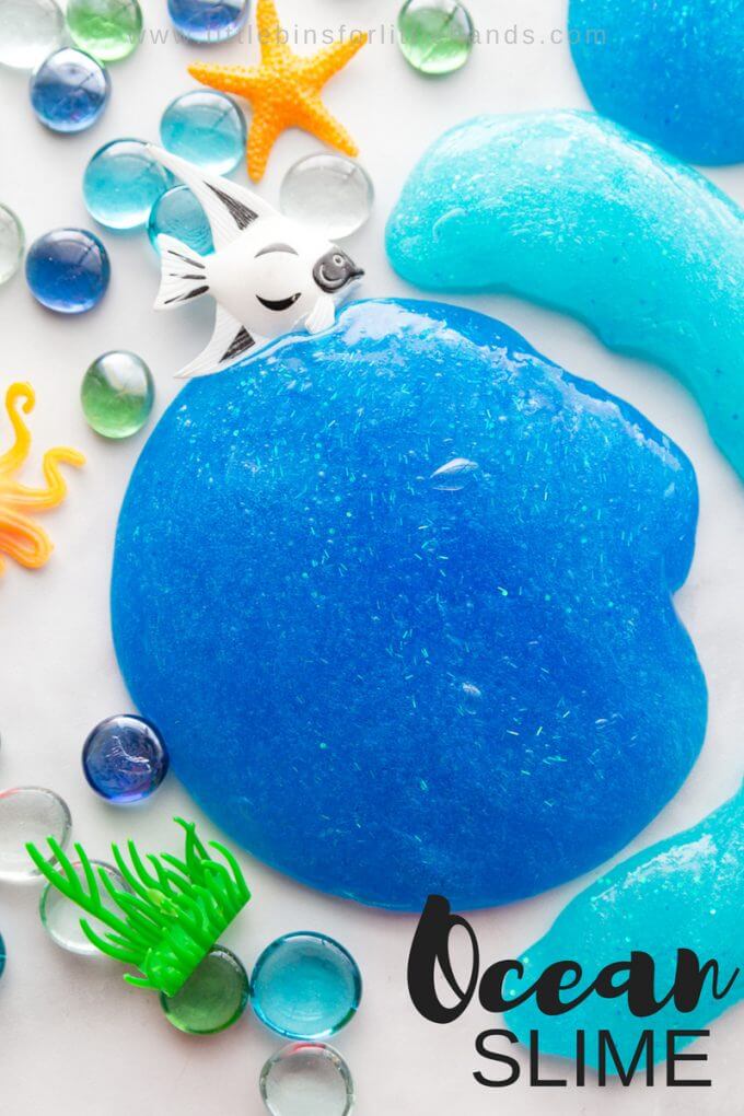 If you have a love for everything under the sea, you MUST create a fun ocean slime recipe activity with the kids. Whether your little mermaid loves playing with homemade slime or you are still finding Nemo, this is the perfect summer science play for your kids. My son can't get enough of the ocean...