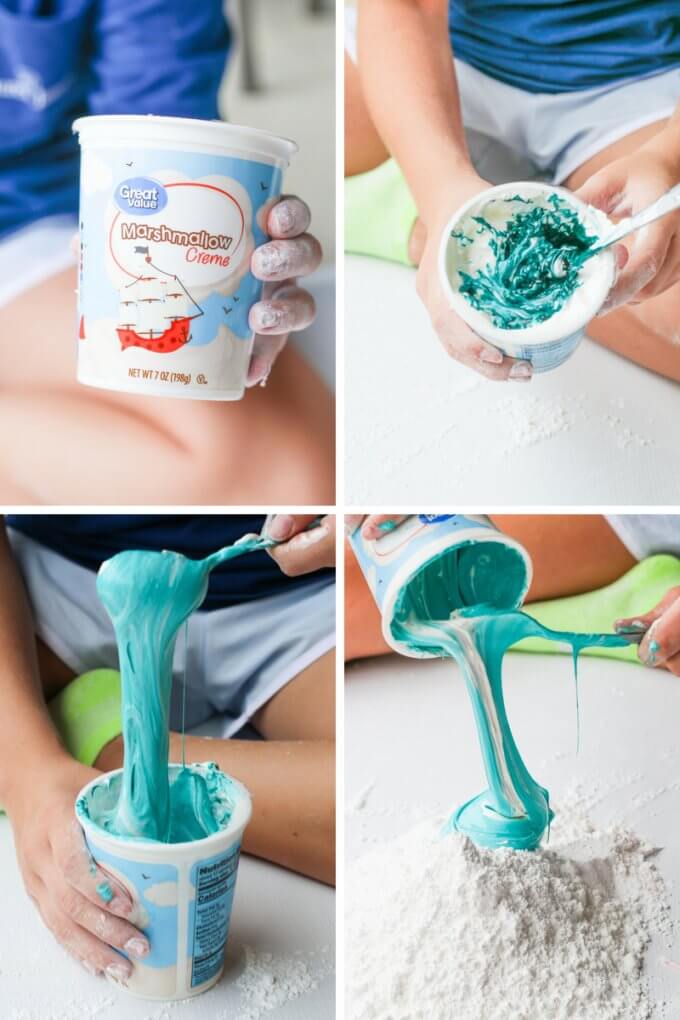 Edible Marshmallow Fluff Slime Recipe (No Cook Slime You Can Eat)