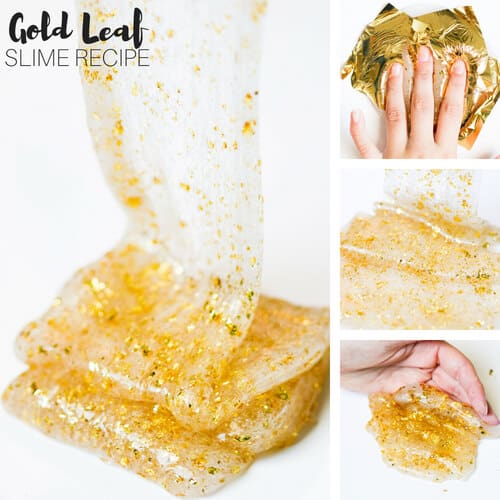 homemade slime with gold leaf slime ingredients