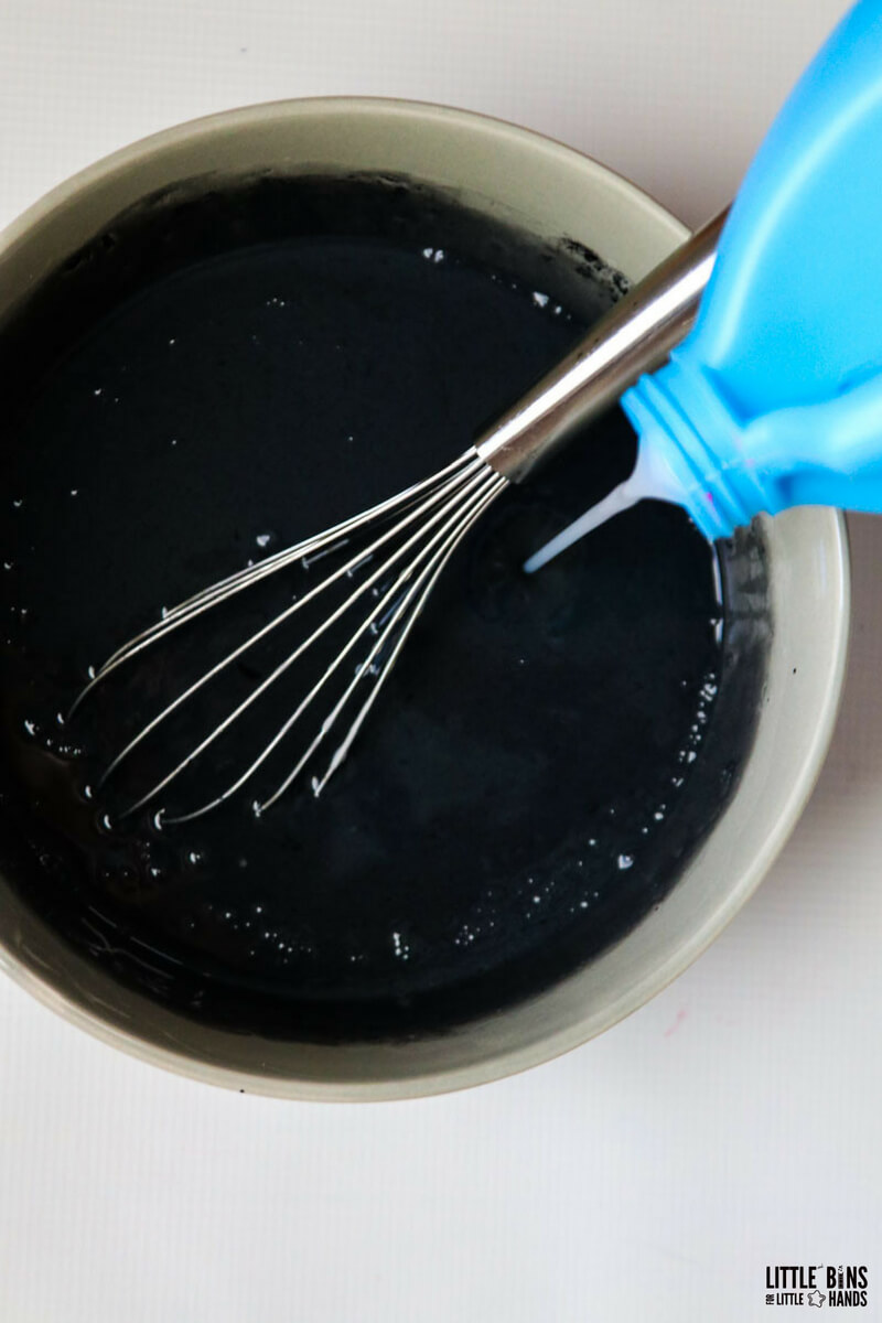 Liquid starch slime recipe activator for chalkboard slime