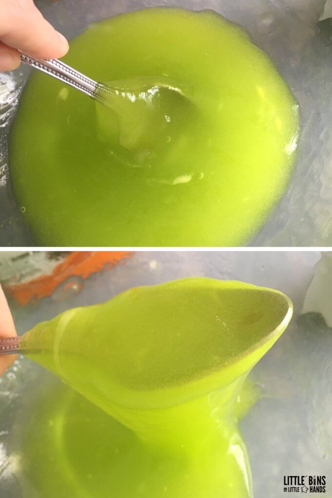 how to make slime without glue mixing up guar gum slime in bowl