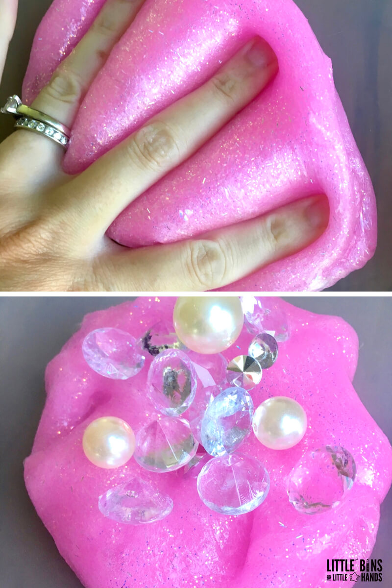 Pink slime with gems and jewels