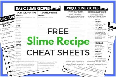 Printable Slime Recipes for Kids Science Activities