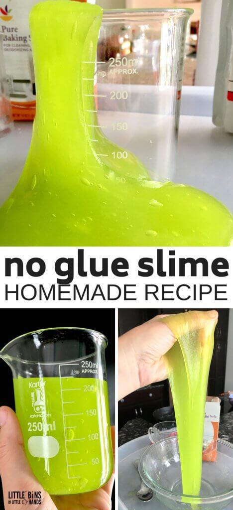 Learn how to make slime without glue with this AMAZING jiggly slime recipe made with guar gum. Try making no glue slime for a neat sensory experience. Easy slime without glue activity will be a big hit with the kiddos.