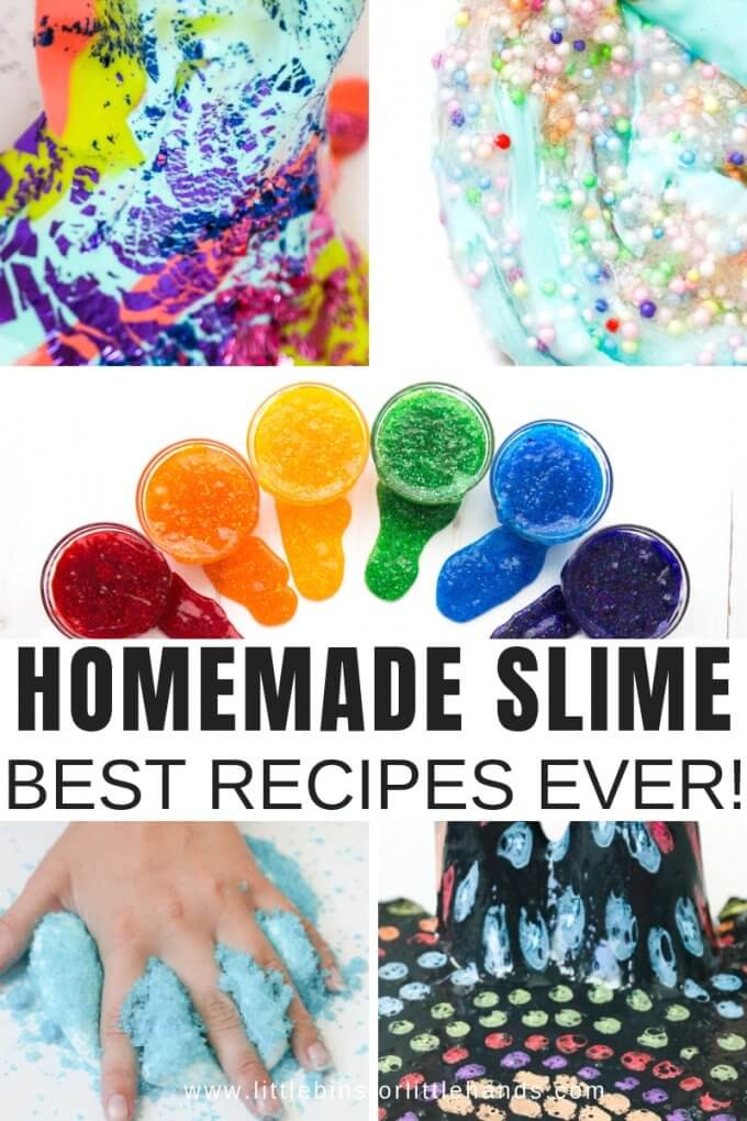 Best Slime Recipe For Making Slime - Little Bins for Little Hands