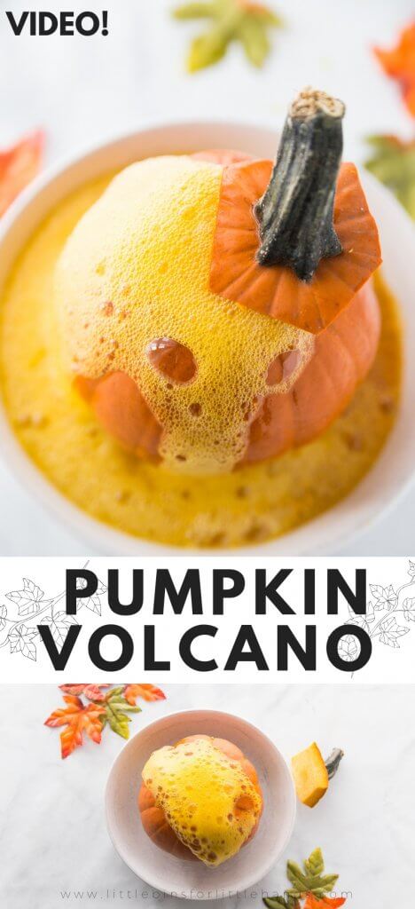 Pumpkin Volcano Science Activity and Experiment for Fall
