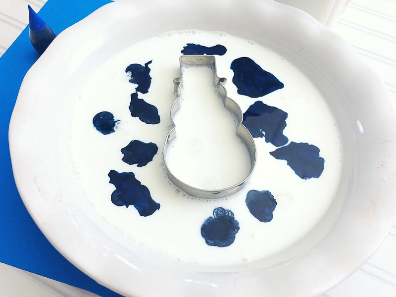 add food coloring to the milk