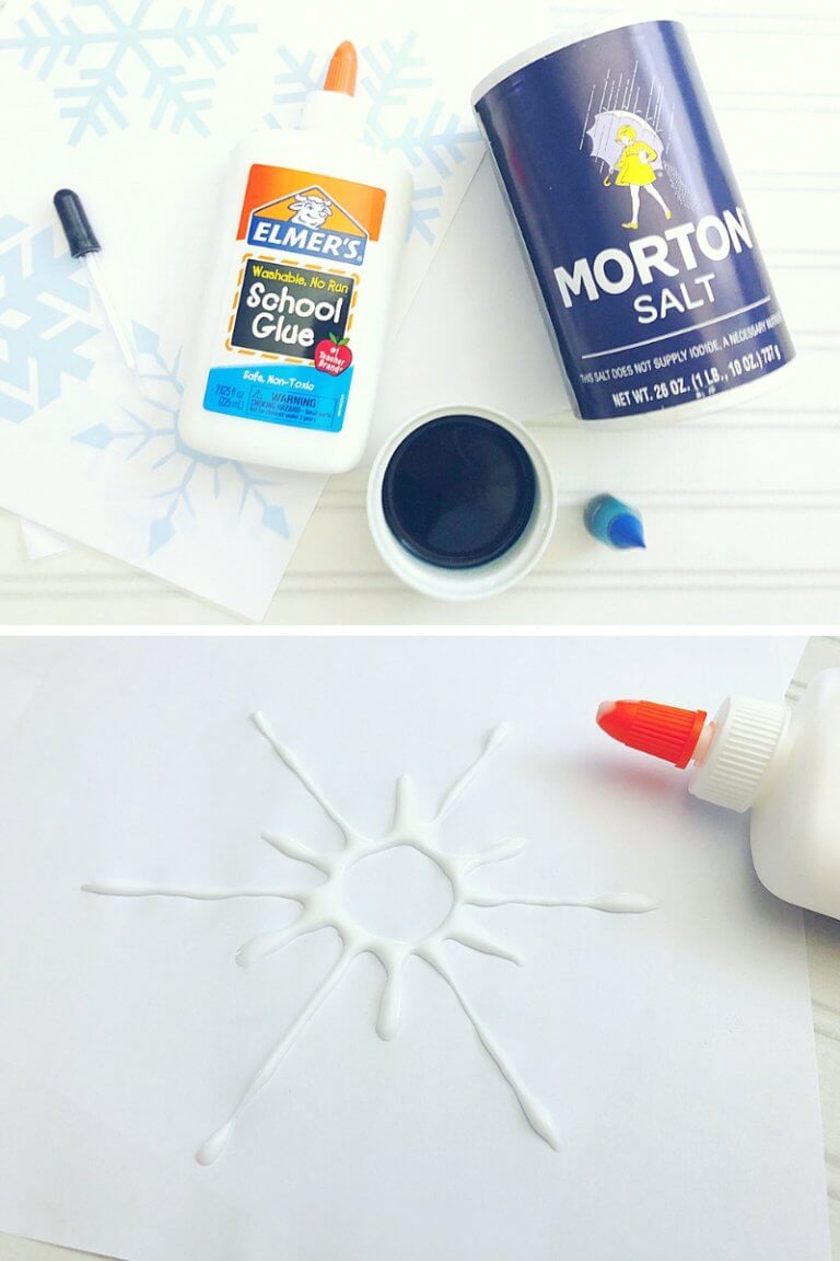 Snowflake Salt Painting (Easy Winter STEAM Art Activity)